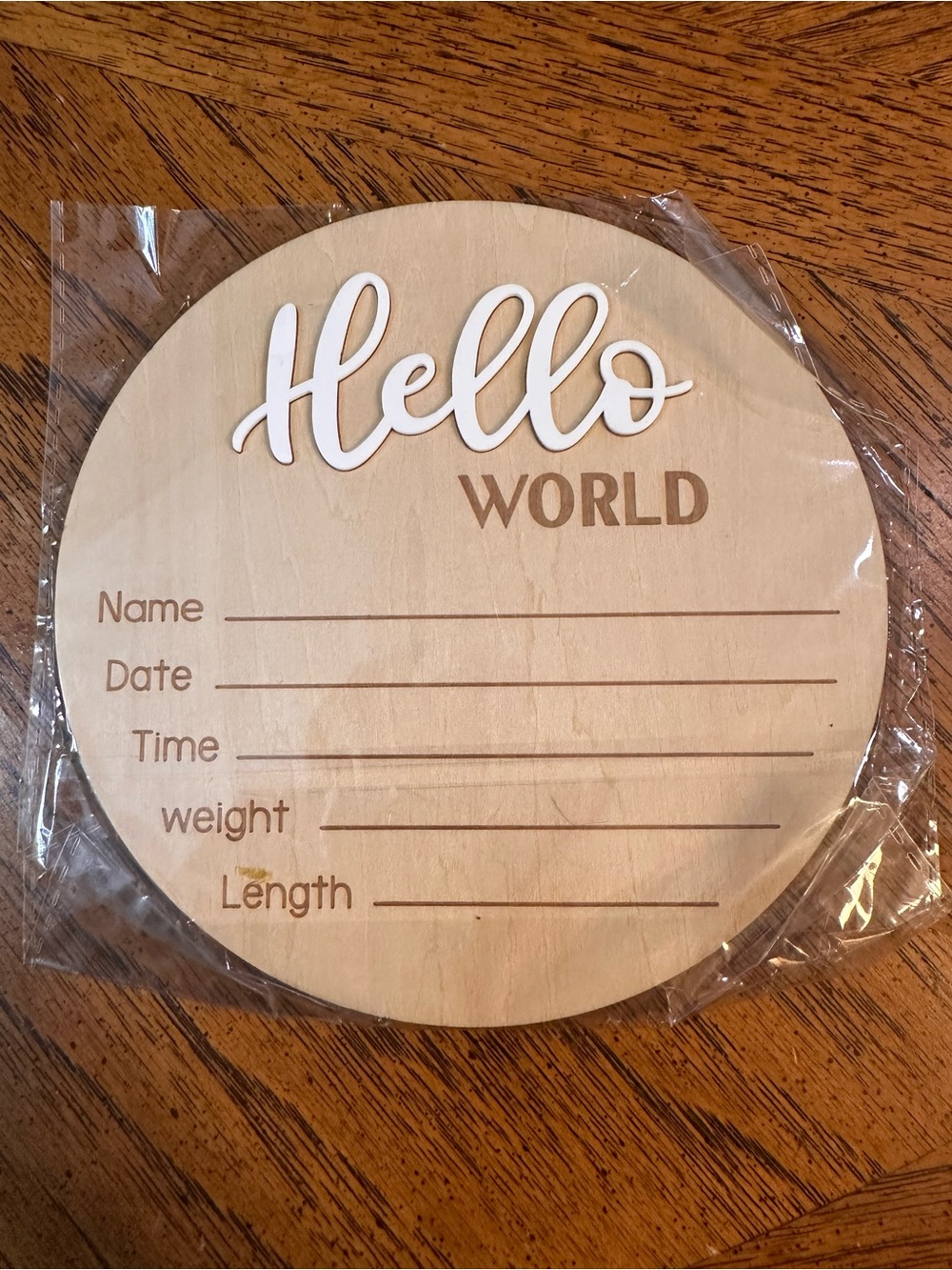 Baby announcement sign